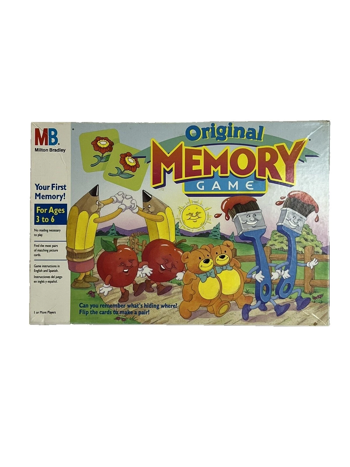 Milton Bradley Memory Game 1994 Contemporary Manufacture Board & Traditional Games