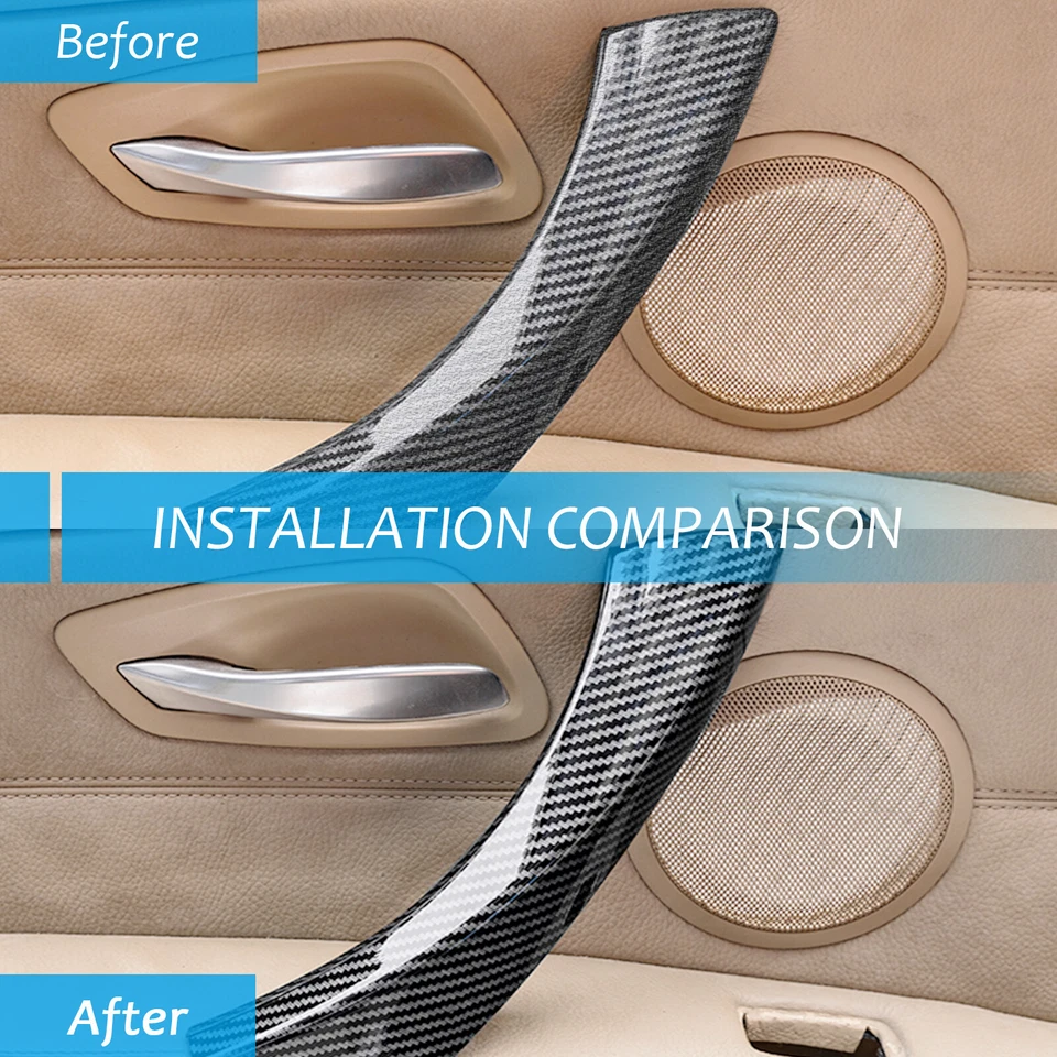 Door Panel Handle Pull Interior Trim Cover For BMW E90 325i 328i 335i 330i 06-11 Foto 3 de 4