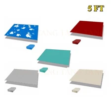 5' Sun Shade Sail Straight Edge Waterproof UV Garden Patio Yard Canopy Cover