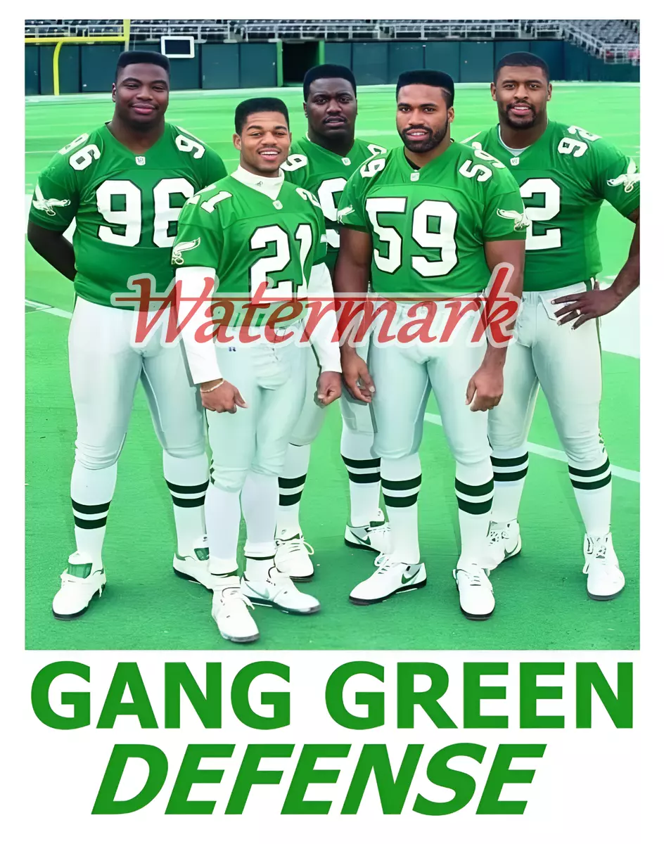 NFL 1990's Gang Green Defense Philadelphia Eagles Color 8 X