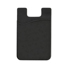 2 - Silicone Cell Phone Wallets - Adhesive Back Pocket for ID Badge Credit Cards