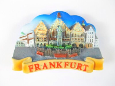 Frankfurt Römer Magnet 3D Optik 7,5 cm,Souvenir Germany,Neu