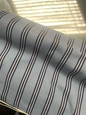 SMITH & NOBLE Fabric Soft shades 47.5w x 60.75''L Light Dark blue stripe