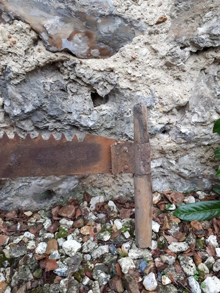 Ancienne scie à bois deux hommes de 175 cms - Photo 4/4