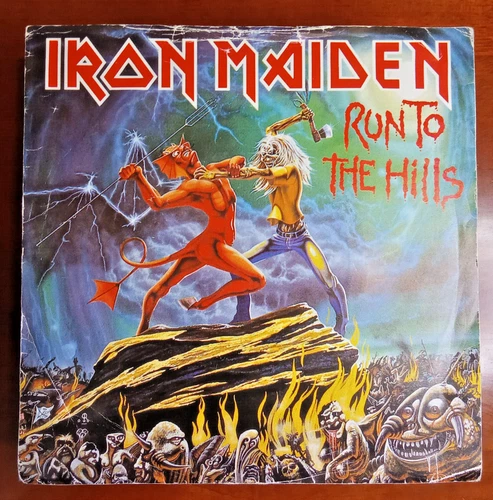 IRON MAIDEN - RUN TO THE HILLS 7 POUCES SINGLE 1ère presse britannique 1982 EX