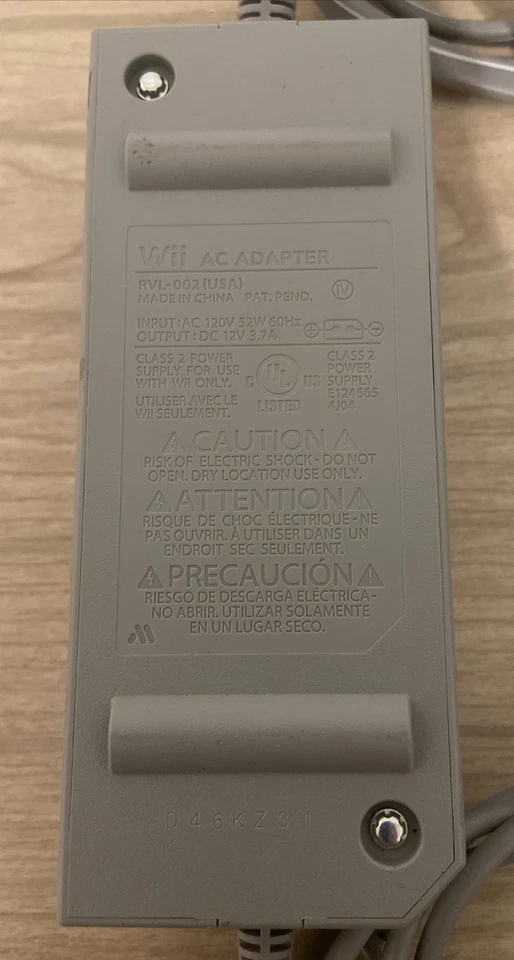Original Nintendo Wii Power Cord AC Adapter & AV Cable RVL-002 RVL-009 - Image 2 of 4