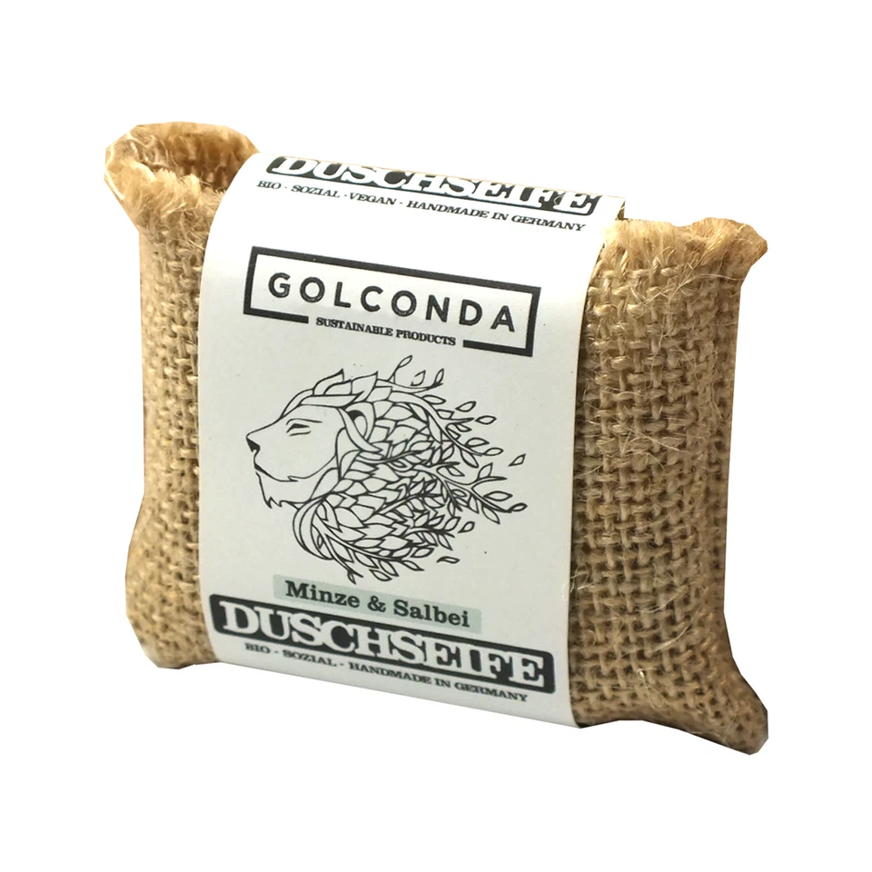 EINSEIFER Duschseife Minze & Salbei mit Bio Ölen erfrischend reichhaltige Sheabutter 65 g