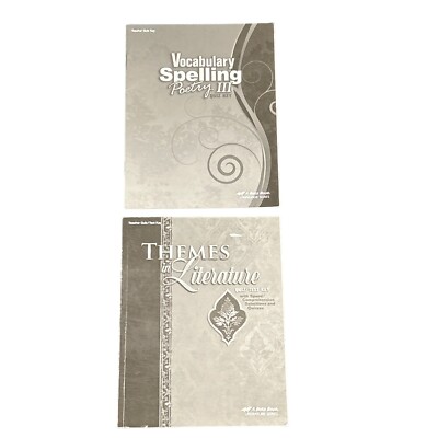 Abeka Teacher Vocabulary Spelling 3 Quiz Key and Themes in Lit Quiz/Test Key