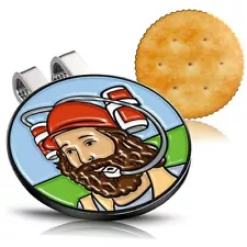Gilmore Cracker Golf Ball Marker and Magnetic Hat Clip, Plus Bonus Drunk Caddy 