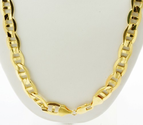 72 gm 14k Gelbgold massiv Gold Herren Mariner konkave Kette Halskette 22" 9,5 mm - Bild 2 von 5