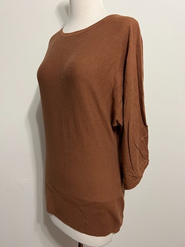 Talbots Bateau Neck Cotton-Blend Dolman Sweater / Knit Top Chestnut Brown Size M - Bild 5 von 17