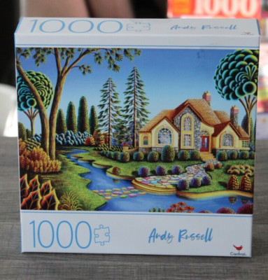 ANDY RUSSELL STEPPING STONE CREEK PUZZLE  1000 PIECES NEW IN BOX CARDINAL