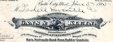 1895 Gans & Klein Clothing Duck Hose Shoes BUTTE CITY MT Cherub Logo Billhead