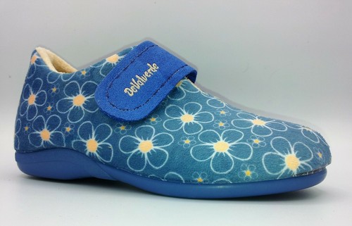 Slippers - Ladies - Ankle Bootie- Adjustable - DeValverde 9725 - Blue - Picture 3 of 3