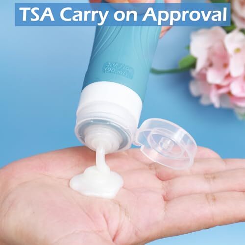 Travel Bottles for Toiletries,TSA Approved 3oz size Leak Proof Silicone