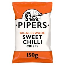 Pipers Biggleswade Sweet Chilli Sharing Bag Crisps150g x 3