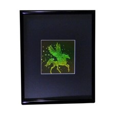 PEGASUS WITH STARS TRUE 3D Hologram Picture (FRAMED), Photopolymer Type Film