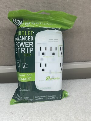 Greenlite 5 Outlet Advanced Power Strip Tier 1 Wall Mount Smart Surge Protector