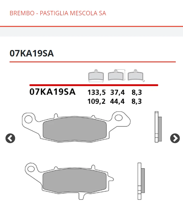 Brembo SA Front + Rear Brake Pads Kawasaki Versys 650 2011 2012 Foto 4 de 4