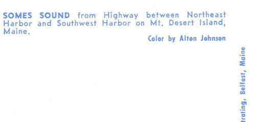 Somes Sound View Hills Landscape Harbor Mt Desert Island ME Vintage Postcard - Picture 4 of 4