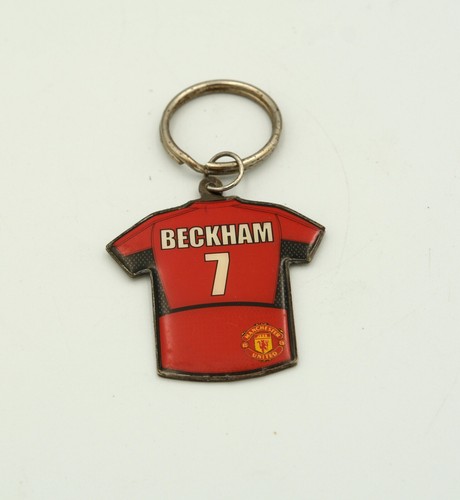 Manchester United David Beckham #7 Metal Keyring Vintage