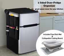 ALL IN ONE 12 Pocket Mini Fridge Organizer- Refrigerator Organizer- Pantry Organ