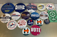 18 Political Pin Pins Lot Obama Biden Gore Edwards Clinton DNC Convention More