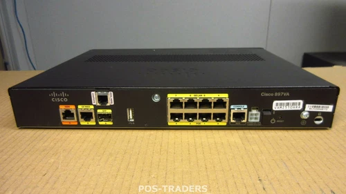 Cisco 897VA Router 8-Ports VDSL/ADSL+ over POTS + 1GE / SFP Port Secure EXCL PSU