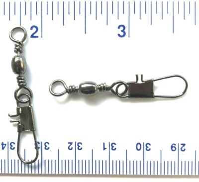 1,000 super strong GT Black Barrel Interlock Snap Swivels Fishing  size 5