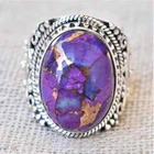 Purple Copper Turquoise Ring,925 Sterling Silver,Handmade Ring,All Sizes 3 to 14