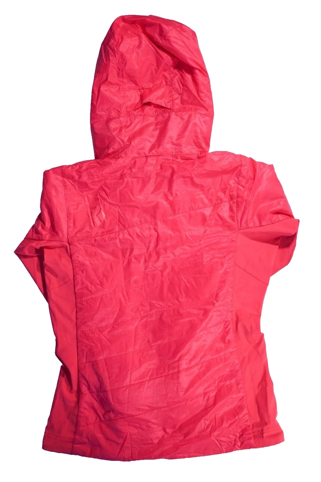 Con capucha de diamante negro cremallera completa aislante para mujer pequeña S Foto 2 de 3