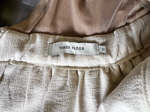 Three Floor Beige - Yellow Tulip Mini Dress Lined Knit Floral US 12 - Picture 11 of 12