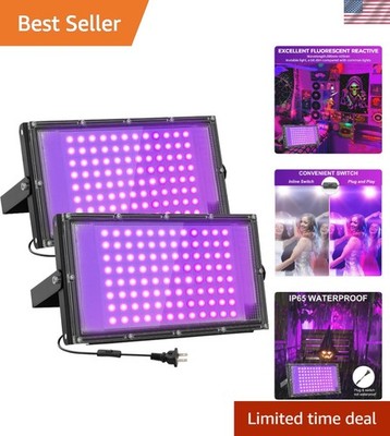 60W LED Black Lights for Vibrant Glow Parties - Waterproof & Fluorescent Effect