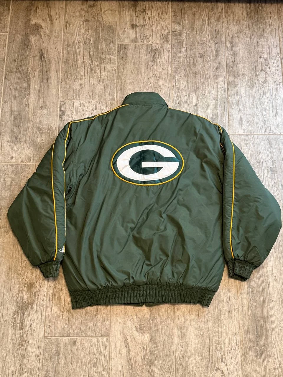 Vintage 90s Logo Athletic Green Bay Packers Puffer Jacket Mens Large NFL image 8