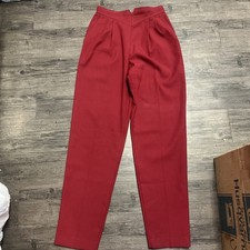 Vintage Happy Legs High Rise Maroon Dress Pants Womens 11 ILGWU USA 70s Wide Leg