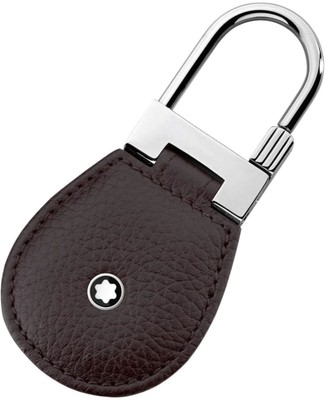 New Montblanc Meisterstuck Brown Soft Grain Leather Key Fob 114476
