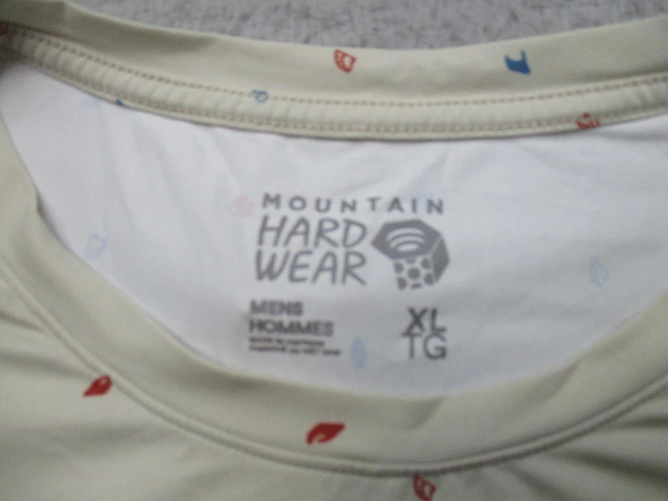 Camisa Mountain Hardwear Para Hombre XL Beige Manga Larga Rendimiento Elastizada Atlética Foto 2 de 4