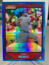 2007 Bowman Chrome 'Blue Refractor' Albert Pujols #175 serial'd 037/150