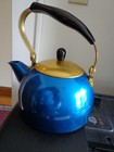 BLUE ENAMEL NORWEGIAN TEA POT/8 X5 INCHES — photo 1