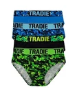 Boys Tradie 4 Pack Camouflage Print Cotton Briefs Underwear  - Comando SB4