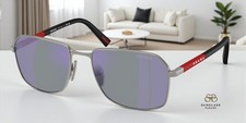 PRADA LINEA ROSSA PS A51S 5AV10J Gunmetal Dk Blue Mir Violet 57 Men's Sunglasses