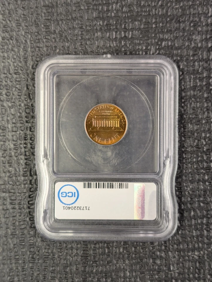 1967 SMS MS 69 RB Lincoln Memorial Cent ICG - Red Toned 1c New White Label - Image 2 of 4
