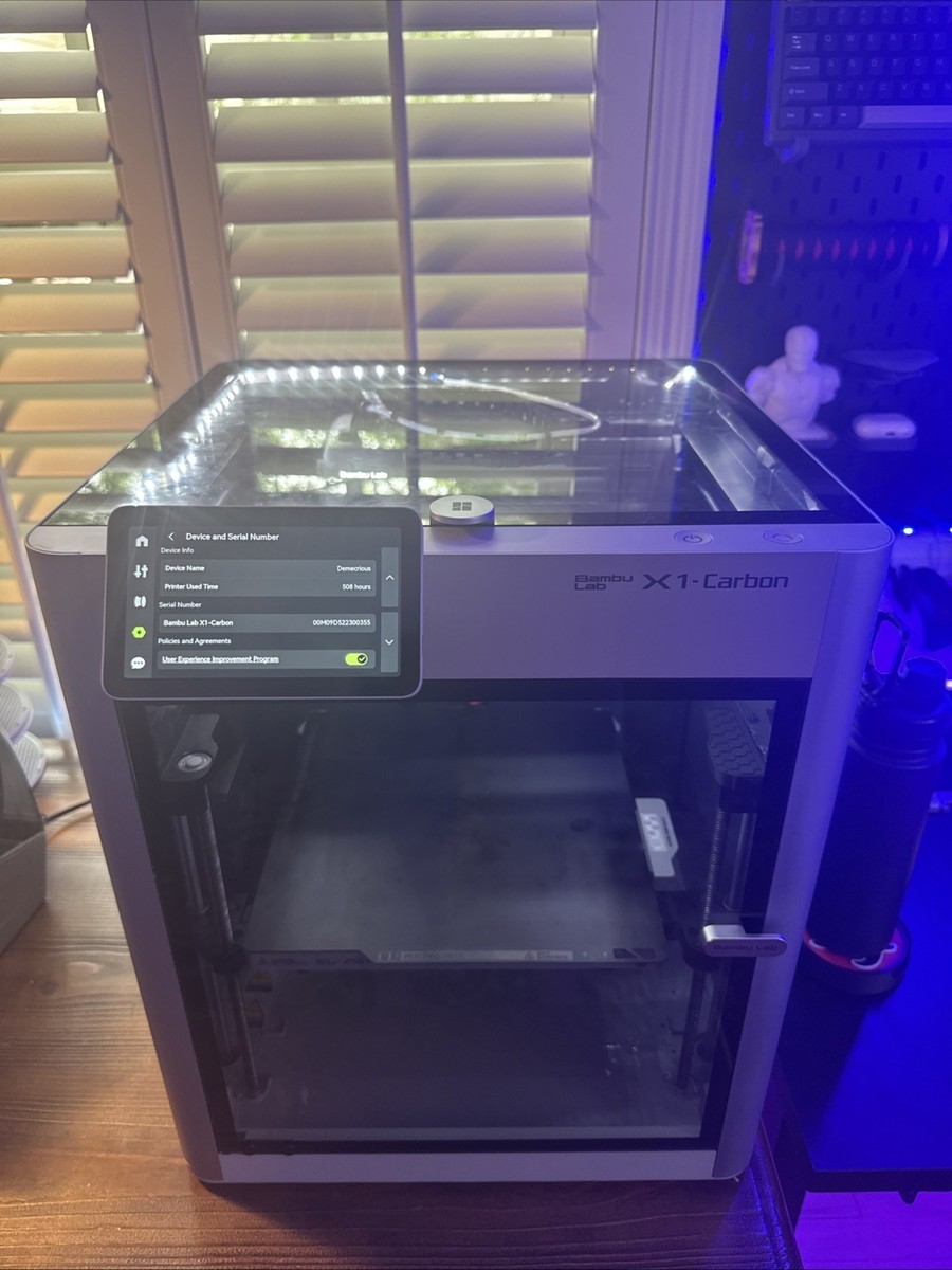 Bambu Lab X1 Carbon 3D Printer ~510 Hrs Excellent Condition X1C W