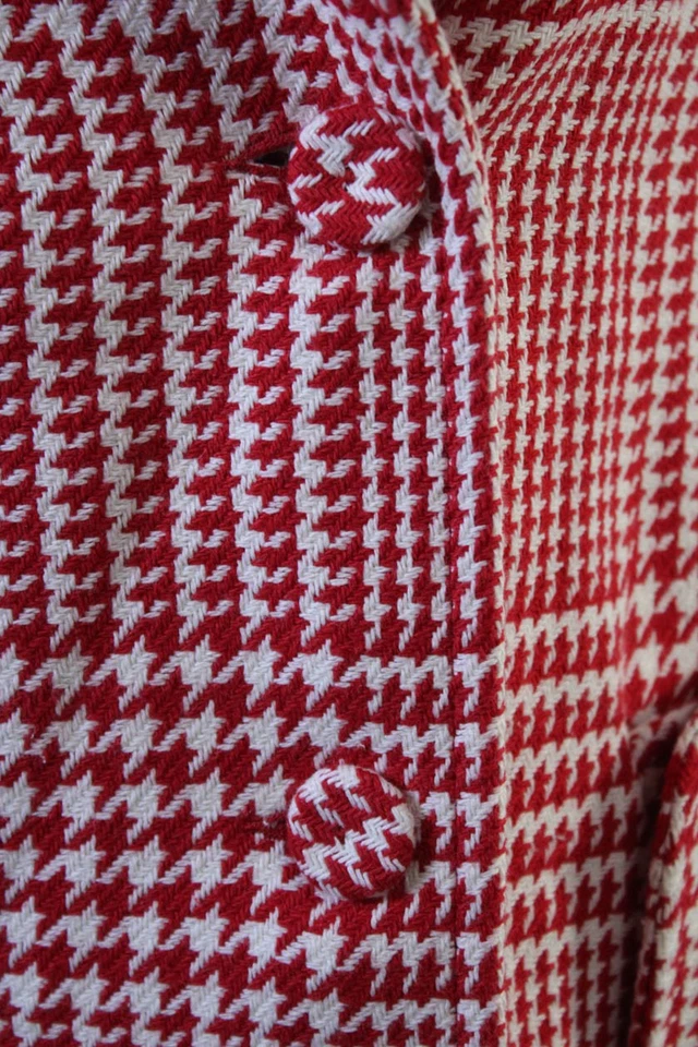 Ermanno Scervino Women Jacket Dress Red Checked Cotton Blend Size S - Image 4 of 4