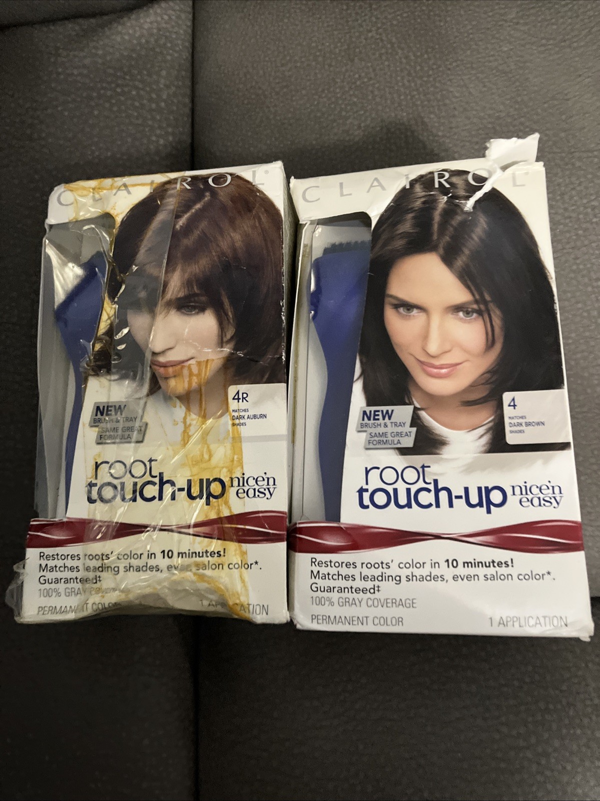 Lot of 2 Clairol Nice 'N Easy Root Touch Up 4 Dark Brown & 4