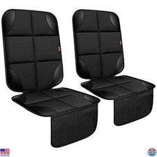 Car Seat Protector 2 Pack Waterproof Cushion Mat Non-Slip Backing for Baby/Pet