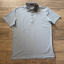 G/FORE MENS PERFORMANCE SHORT SLEEVE SPREAD COLLAR SHIRT, ALLR BLUE, NWT, M