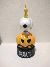 Peanuts Snoopy Halloween Statue 12" Figurine Woodstock Pumpkin Decoration Fall