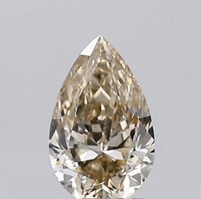 0.90 Karat Lose Birne GIA Zertifiziert Natürlicher Diamant W Range Hellbraun/Si