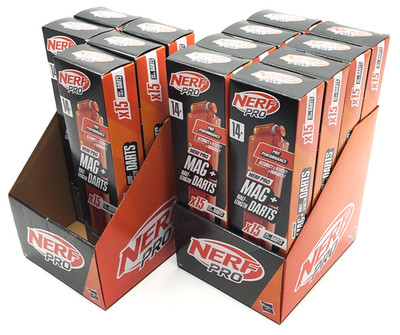 (Lot of 13) Nerf Pro Mag + Half-Length Darts x15 (Magazine + 15 Darts) New